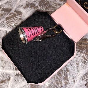 Juicy Couture Pink Megaphone charm silver hardware